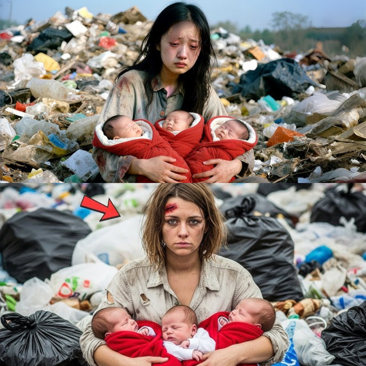 Poor Woman Raised Three Babies by Collecting Trash — 20 Years Later, Their Payback Shocked Her…